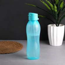 MSP Boy Kapaklı Su Matarası 1000 Ml, Şeffaf Plastik Sporcu Su Şişesi, Bpa Içermez, Mavi Turuncu Siyah Mor Renk Seçenekli (Mavi)