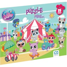 MSP Games Littlest Pet Shop Lisanslı 35 Parça Çerçeveli 34X24CM Çocuk Puzzle Yapboz Yeni Serisi (Yeşil)