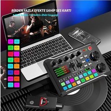MSP Stüdyo Ses Mikseri F998 Şarjlı Bluetooth Dj Mixer Canlı Yayın, Podcast, Karaoke Uyumlu Kondenser Mikrofon & Çoklu Cihaz Bağlantısı
