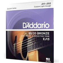 MSP EJ13 Akustik Gitar Tel Seti, 80/20 Bronz Custom Light G