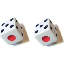 MSP Kırmızı Noktali Tavla Zarı, 8,5 mm x 8,5 Mm, 1 Çift