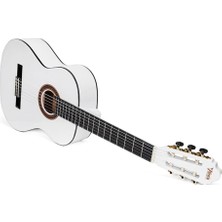 MSP Klasik Gitar 4/4 Beyaz Sap Çelikli Kılıf Pena