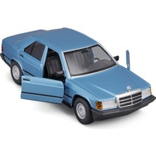 MSP Mercedes-Benz 190E 2.6 1987 Model Araba, 1:24 Ölçek, Mavi, Diecast Metal Oyuncak