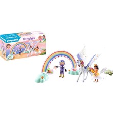 MSP Princess Magic 71361 Gökkuşaklı Pegasus, Büyüleyici Oyun Seti, Pegasus Bakımı ve Beslenmesi Için Aksesuarlar, 4 Yaşından Büyük Çocuklar Için Oyuncak