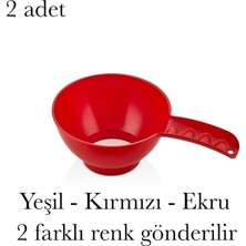 MSP Hunisi 2 Adet, Kırmızı/yeşil/ekru Bpa Içermez Kavanoz Hunisi