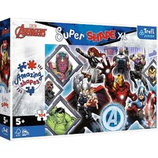 MSP 50018 104 Xl Süper Şekil Çılgın Şekil Yapbozlar Büyük Parçalar Masal Kahramanları Içeren Renkli Yapbozlar 5 Yaş ve Üzeri Çocuklar Için Eğlence Marvel Yenilmezler Favori Yenilmezler