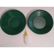 msp altın eleme tavası (1 pan - 1 pan üstü elek - 1 vakum pompa) kargo dahil  (yeşil)