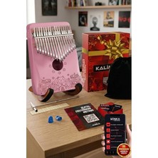 MSP KLX-350-PAK Hakiki Ağaç Pembe Kalimba 17 Tuşlu Full Set