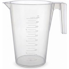 MSP Kulplu Ölçü Kabı Beher, 1 Litre, Şeffaf