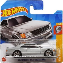 MSP Wheels - ´89 Mercedes-Benz 560 Sec Amg - Hw Turbo 4/5 - HKK85 - Kısa Kart - Gümüş Metalik - Mattel 2023