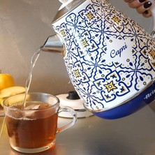MSP Capri Elektrikli Su Isıtıcı 1,7 Litre Kettle 2869/0C - Paslanmaz Çelik Gövde, Handmade Decoration, 2000 Watt, Otomatik Kapanma, 360° Kablosuz Taban