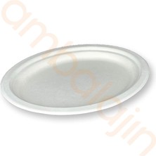 MSP Adetnature Ekolojik Karton Kağıt Tek Kullanımlık Oval Tabak - 20X26 cm