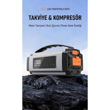 MSP 2000A 20000MAH Akıllı Akü Takviye Cihazı ile Hava Kompresörü