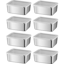 MSP Adet 304 Çelik 550 ml Yemek Meyve Et Buzdolabı Beslenme Saklama Kabı MT107-8