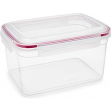 MSP Home 4350 ml Sızdırmaz Şeffaf Contalı Kilitli Saklama Kabı, Pp Plastik Gıda Saklama Kutusu, Kapaklı Buzdolabı Düzenleyici, Mutfak ve Erzak Kabı, Istiflenebilir Çok Amaçlı Organizer (Asorti Renk