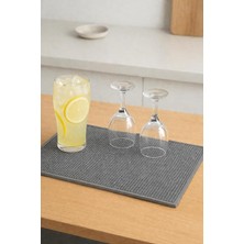 MSP Bar Matı, Kaymaz Tezgah ve Bulaşık Kurutma Matı, 43X29 Cm, Mutfak ve Bar Için (Gri)