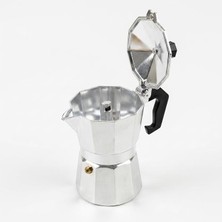 MSP Moka Pot 3 Fincanlık Moka Kahve Cezvesi, 180 ml Alüminyum Espresso Demliği, Ocak Üstü Kahve Yapıcı, Gazlı Elektrikli ve Seramik Ocak Uyumlu, 9X12X17 cm