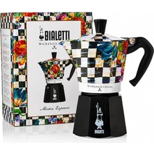 MSP Moka Express Mackenzie: 6 Cups Ocak Üstü Espresso Pişirici 270ML Karma Renk Alüminyum Gövde