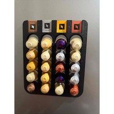 MSP Kahve Standı Buzdolabı Için Mıknatıslı 20 Kapsül Nespresso Kapsül Tutucu (Siyah)