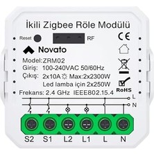Mini Zigbee Iki Çıkışlı Anahtar (Tuya, Smart Life, Home Assistant, ZIGBEE2MQTT Uyumlu)