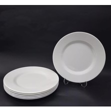MSP Adet Beyaz Melamin Büyükboy Servis Tabağı 24CM Sığ Tabak Günlük Kullanım Için Hesaplı Ordöv Tabak