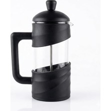MSP 350 ml Cam French Press – Isıya Dayanıklı Cam, Paslanmaz Çelik Filtreli, Siyah Renkli Kahve ve Bitki Çayı Demliği