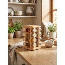 MSP Standlı Kare Baharatlık Seti, Cam, Açık Kahve, 140 Ml, 12'li