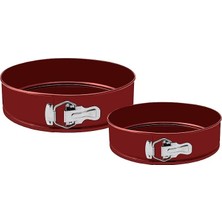 MSP Circle 2'li Kek Kalıbı Seti Bordo 24-28 cm