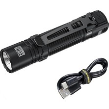 MSP Taktik El Feneri EDC31 USB Şarjlı LED El Feneri, Çok Parlak 3500 Lümen, Uzun Çalışma Süresine Sahip Kompakt Dış Mekan El Feneri