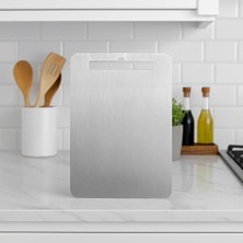 MSP Paslanmaz Çelik & Titanyum Alaşımlı Kesme Tahtası – Çizilmeye Karşı Dayanıklı, Çift Taraflı, Bpa’sız, Hijyenik ve Bulaşık Makinesinde Yıkanabilir (34U x 24G)