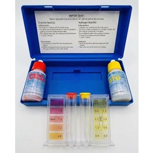 Havuz Profesyonel Havuz Suyu Test Kiti - Klor ve Ph Ölçer Seti - Sıvılı Kutulu