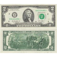 Banknoting Amerika 2 Dolar 2013. B 013349..* Seri Nolu Desteden Gönderilecektir. Replacement. Star Note. Çil.
