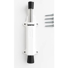Kapı Stoperi, 4 Vida Dahil, Dayanıklı Metal, Kolay Montajlı, Modern Tasarımlı Kapı Tutucu, Estetik ve Ergonomik Iç Mekan Aksesuarı (Beyaz)