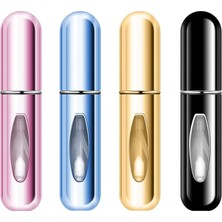 4 Adet 5 ml Parfüm Spreyi, Doldurulabilir, Boş Seyahat Parfümü, Mini Taşınabilir Sprey Şişesi, Pencereli, El Çantası, Seyahat, Tatil, Uçak Seyahatleri Için (4 Adet 5 Ml)