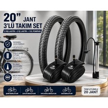 20X1.95 Dış Lastik (Throne) Bisiklet Lastiği ve Iç Lastiği (2 Adet Dış Lastik + 2 Adet Iç Lastik+ 1 Adet Bisiklet Pompası)