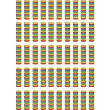 Pratik Ev 88005-50 Fr Serpantin Rulosu, 50'li Paket, Çok Renkli