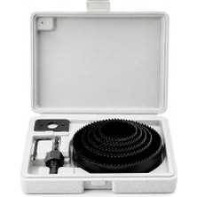 Parça Buat Açma Panç Seti – Delik Testere Seti 64-73-89-102-127 Mm, Metal Ahşap Pvc Alçıpan Için Buat Açma Aparatı ve Adaptörlü Delme Seti