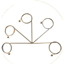 Örgü Evi Stoplu Çelik Telli Misinalı Tunus (Gagalı Şiş) Örgü Şişi 80 cm 5 Numara Bir Arada 2,5 Mm-3 Mm-3,5 mm -4 mm - 4,5 mm