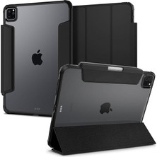 iPad Pro 11" (2022 / 2021) ile Uyumlu Kılıf Ultra Hybrid Pro Manyetik Stand Özellikli Sararmaya Dayanıklı Siyah Şeffaf Kapak - ACS03655 (Spigen Tr Garantili)
