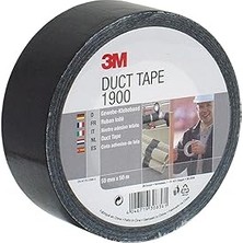 Dokuma Yapışkan Bant 1900, Kanal, Güçlü Panzer Bant, Onarım Bandı, 50 mm x 50 M, Siyah (Tekli Paket)