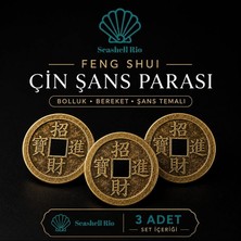 Shui Çin Şans Parası | 3’lü Dekoratif Feng Shui Seti | 2,3 cm | 3 Adet