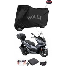 Pcx 125-150CC ile Uyumlu Su Geçirmez Motosiklet Brandası, Arka Çanta Uyumlu Motor Branda, Siyah