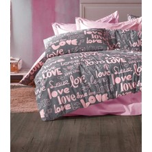 Denizli Çeyiz Tek Kişilik Çocuk Nevresim Takımı Love Pembe