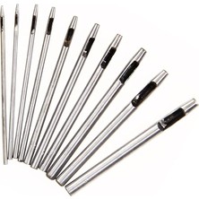 Vurma Deri Delik Zımbası 1-6 No Arası 1 Adet Deri El Aleti (Krom, 1 Mm)