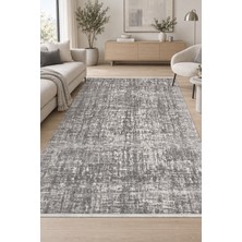 Ally Carpet Essel Gri Özel Ölçü Akrilik Salon Halısı Robot Süpürge Uyumlu Kolay Temizlenebilir Yüksek Kalite Otu