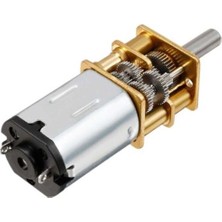 Emay Center N20 12V 2000 Rpm Redüktörlü Mikro Dc Motor 12MM Metal Dişli D Şaft Robotik Mekanizma Yüksek Hızlı Hobi Proje ve Model Motoru