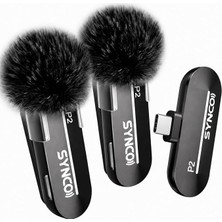 2 Mikrofon Kablosuz Yaka Mikrofon, iPhone 15 Için Usb-C Kablosuz Mikrofon, Andriod Telefon, Tiktok, Youtube, Streaming, Vlog Video Kayıt, Tip-C Cihazlar Için Profesyonel Yaka Mikrofonları