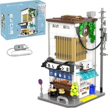 C66006W Japon Buğulanmış Bun House Moc Yapı Kiti, Cada Master 1108 Parça Sokak Görünümü Tuğlaları Aydınlatma Setleri, Yetişkinler ve Gençler Için Oyuncaklar