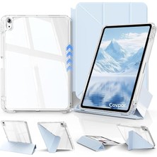 Air 11 Inç M4/m3 ve Air 4/5 10.9 Inç ile Uyumlu Kapağı Ayrılabilir Mıknatıslı Arkası Sert Kılıf Açık Mavi