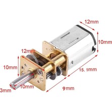 Emay Center GA12-N20 12V 60 Rpm Redüktörlü Mikro Dc Motor Metal Dişli D Şaft 12MM Robotik ve Otomasyon Projeleri Için Yüksek Torklu Mini Motor